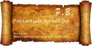 Pattantyus Bocsárd névjegykártya